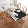 YBAOFU Rectangle Tablecloth Waterproof Elastic Fitted Table Covers, Tablecloths for 4 Foot (2.5 X 4 Ft) Tables, Outdoor Patio Garden Farmhouse Table Cover - Flying Dove view 4
