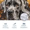 TPHIHPT Fall Harvest Great Dane Shower Curtain Set 62''x72'' with Hooks, Autumn Pumpkin Pet Bathroom Decor, Dog Maple Bath Accessories Polyester Fabric view 4