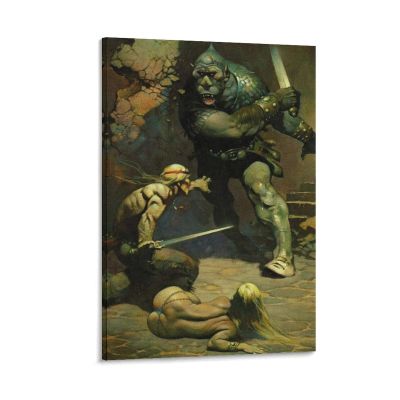 Frank Frazetta Wall Art Prints Poster Canvas Poster Wall Art Picture Frame Prints Hanging Photo Gift Idea Decor Home Posters Artworks 24x36inch(60x90cm)
