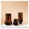 Vases Flower Vases for Bouquet Leopard Print Mid-Century Style Tortoiseshell Pattern Spotted Glass Vase Ornaments Home Hydroponic Flower Pot Soft Decoration Centerpiece Table Decorations(1) view 3