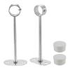 uxcell 4Pcs 200mm Closet Rod Support Bracket, Rod Holder Wardrobe Accessories Clothes Rail Seat for Bedroom Bathroom, Silver view 1