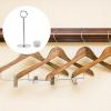 uxcell 4Pcs 200mm Closet Rod Support Bracket, Rod Holder Wardrobe Accessories Clothes Rail Seat for Bedroom Bathroom, Silver view 4