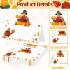 25 PCS Thanksgiving Table Place Cards, 3.5 x 2 Inch Turkey Themed Tent Place Cards for Table Setting, Festive Thanksgiving Day Name Cards, Autumn Fall Harvest Design for Holiday Dinner Party Supplies view 3
