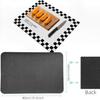 Supercap - Black Large Dish Drying Mat for Kitchen Counter, 32" x 20" Hide Stain Anti Absorbent for Kitchen Counter, Coffee mat with Non-Slip Rubber Backed ((50x80cm lattice black)) view 3