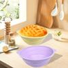 2 Pcs Silicone Bread Proofing Baskets, Collapsible Sourdough Bread Baking Supplies Dough Proofing Box Oven Safe for Artisan Bread Making for Professional and Home Bakers (Yellow and Purple Round) view 3
