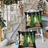 Artmag Christmas Pillow Covers 16x16 Inch Set of 2 Christmas Tree Black Decorative Throw Pillow Covers Winter Holiday Cushion Cases Decor for Home Couch Sofa view 2
