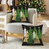 Artmag Christmas Pillow Covers 16x16 Inch Set of 2 Christmas Tree Black Decorative Throw Pillow Covers Winter Holiday Cushion Cases Decor for Home Couch Sofa view 4
