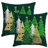 Artmag Christmas Pillow Covers 24x24 Inch Set of 2 Christmas Tree Green Decorative Throw Pillow Covers Winter Holiday Cushion Cases Decor for Home Couch Sofa view 1