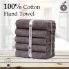 100% Cotton Luxury Hotel Bathroom Towel Set | Premium Absorbent Towels | Ultra Soft Large Bath, Hand, and Face Washcloths | Quick Dry, Ideal for Pool, Gym, and Daily Use (Grey, Pack of 6) view 2