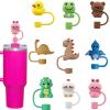 9Pc Straw Cover for Stanley Cup, Silicone Straw Topper for Stanley Cup 30&40oz with Tumblers, 10mm 0.4in Lid Accessories (Reusable) view 1