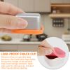 Abizarch 4 Pcs Stainless Steel Snack Container with Silicone Lids 6oz Sauce Container Leakproof Food Storage Container Reusable Snack Cup Stackable Dressing Container Portable Snack Box Set for Kids T view 2