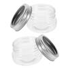 CATIEBYE 2pcs Small Glass Storage Jars Lids Wide Mouth Containers for Honey Jam and Snacks of Glass Canisters for Kitchen Organization view 1