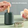 CAJDEOPYE Pop up Automatic Toothpick Dispenser,Creative Press Pop up Toothpicks Dispenser,Portable High Capacity Toothpick Holder Container for Kitchen,Living Room,Bedroom /1484, Light Green, 464895 view 4