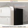 Keonjinn Brushed Nickel Medicine Cabinet for Bathroom, 16 x 24 Inch Medicine Cabinet with Mirror, Stainless Steel Framed, Stepless Adjustable Shelves, Recessed or Wall Mount, Sturdy, Rounded Rectangle view 4