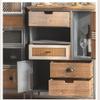 BABETRUE Bufetera Iron Retro Storage Cupboard Solid Wood Side Cabinet B&B Bar Sideboard Decorative Storage Display Cabinet view 2