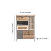 BABETRUE Bufetera Iron Retro Storage Cupboard Solid Wood Side Cabinet B&B Bar Sideboard Decorative Storage Display Cabinet view 3