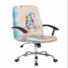 Beach Gnomes Office Chair Cover Medium Stretchable, Blue Ocean Sea Starfish Sand Watercolor Removable Computer Chair Back Covers Dustproof Office Desk Chair Seat Slipcovers Cushion Protector view 1