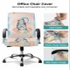 Beach Gnomes Office Chair Cover Medium Stretchable, Blue Ocean Sea Starfish Sand Watercolor Removable Computer Chair Back Covers Dustproof Office Desk Chair Seat Slipcovers Cushion Protector view 3