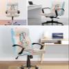 Beach Gnomes Office Chair Cover Medium Stretchable, Blue Ocean Sea Starfish Sand Watercolor Removable Computer Chair Back Covers Dustproof Office Desk Chair Seat Slipcovers Cushion Protector view 4