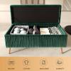 Upholstered Storage Box Velvet Fabric Living Room Footstool Cloth Toy and Shoe Storage Bench Entryway Bench Bedroom End of Bed Bench view 4