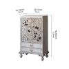BABETRUE Bufetera Nordic Retro Old Carved Bedroom Cabinet B&B Hotel Creative Home Decoration Cabinet Entrance view 3
