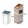YUXING1205 Outdoor Trash Can Trash Can with Ashtray Indoor Commercial Trash Can Removable Inner Bucket Metal Garbage Can for Home, Office, Restaurant Elevator Entrance Outside Trash Bin(F) view 2