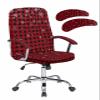 Buffalo Plaid Office Chair Cover Small Stretchable with Armrest Covers,Red Black Christmas Winter Snowflake Removable Computer Chair Back Covers Office Desk Chair Seat Slipcovers Cushion Protector view 1
