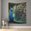 JHLMN Tapestry Wall Hanging Peacock Tapestry for Bedroom Personalized Tapestry Custom Backdrop Banner Aesthetic Wall Tapestries Wall Art for Living Room Bedroom Dorm 60 x 51 inch view 1