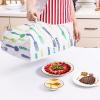 2pcs Insulated Food Covers, Square Food Cover Tents Foldable Cover for Food Aluminum Foil Hot Food Insulation Cover Reusable Food Protector Tent for Kitchen (Blue) view 3