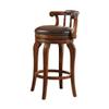 SABALON Bar Stools Bar Chair Solid Wood Leather Bar Stool with Rotatable High Stool Leisure Coffee Bar Stool Home Kitchen Living Room Office Chair Bar Height Stools Counter Stool(61cm) view 1