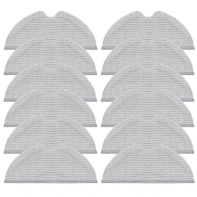 FWQDBE Mop Rag Mop ClothCompatible for Xiaomi Bot D9 Pro/ D9 Mistral Pro Robot Vacuum Cleaner Spare Parts Accessories, Gray 12pcs, uyfgiufg8ig