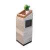 YUXING1205 Outdoor Trash Can Trash Can with Ashtray Indoor Commercial Trash Can Removable Inner Bucket Metal Garbage Can for Home, Office, Restaurant Elevator Entrance Outside Trash Bin(G) view 1