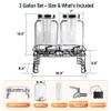 2 Gallon Drink Dispensers for Parties, 2 Pack Beverage Dispensers with Stand, Glass Water Jug Dispenser, with 18/8 Stainless Steel Spigot, Great for Party, Wedding, Picnic, BBQ view 2