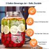 2 Gallon Drink Dispensers for Parties, 2 Pack Beverage Dispensers with Stand, Glass Water Jug Dispenser, with 18/8 Stainless Steel Spigot, Great for Party, Wedding, Picnic, BBQ view 3