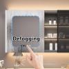 AYHARYLH Bathroom Medicine Cabinet with LED Lights with Storage,Defog & Dimmable Vanity Bathroom Mirror with Storage, Bathroom Storage Organizer Clock and Temper Display view 3