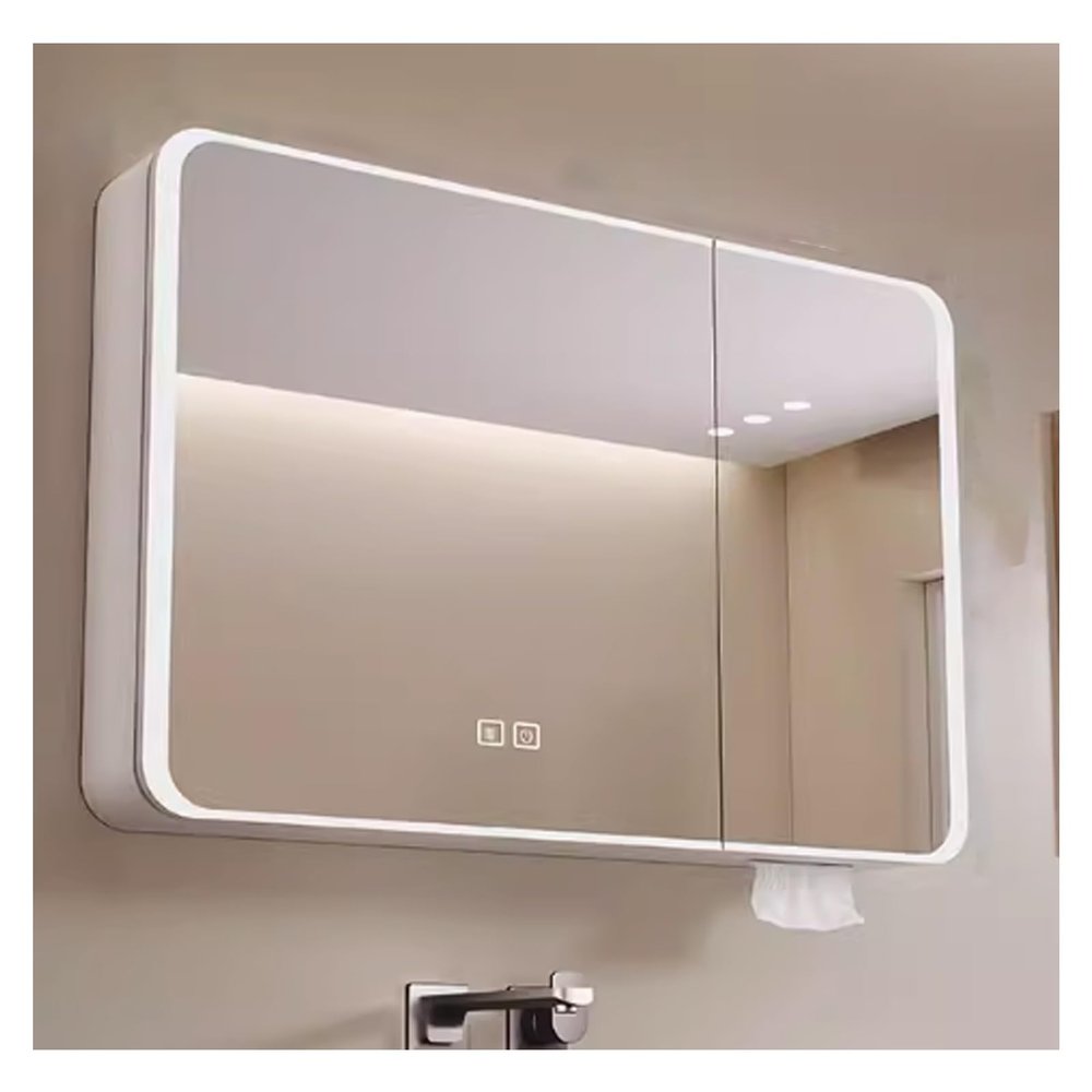 AYHARYLH Mirrored Medicine Cabinets for Bathroom with LED Lights,Bathroom Vanity Mirror with Storage 3227 Inch LED Bathroom Mirror Cabinet with Lights,with Touch Switch
