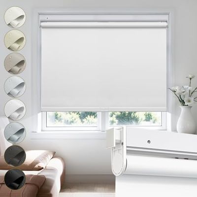 Moonice No Drill No Screw Cordless Waterproof Blackout Roller Shades,Beige