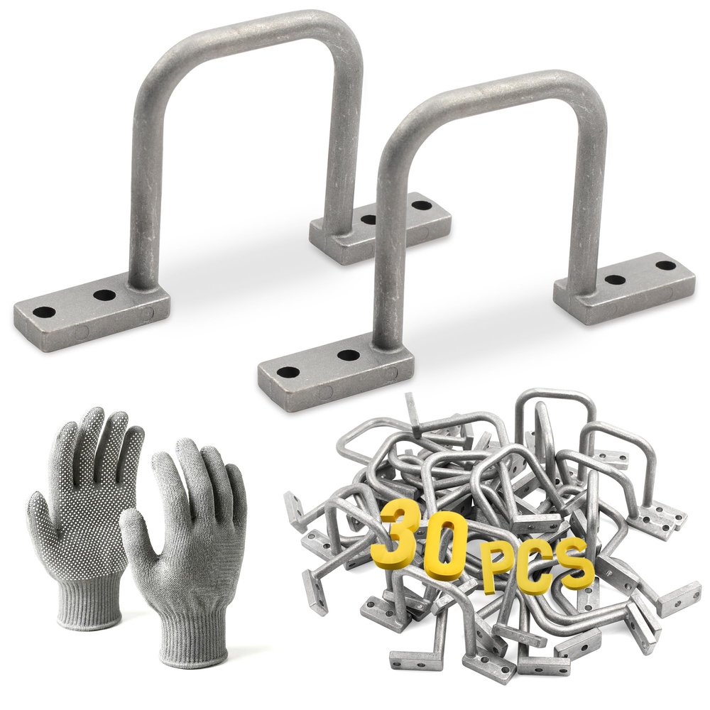 Aothotop 30 Pcs Cable Management D Ring - 2 Inch D Ring Aluminum Cable Distribution Ring for Sorting Out Electric Cables - Silver