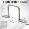 Aothotop 30 Pcs Cable Management D Ring - 2 Inch D Ring Aluminum Cable Distribution Ring for Sorting Out Electric Cables - Silver view 4