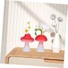 ORFOFE 3pcs Mushroom Shaped Glass for Hydroponics Creative Flower Decor for Design for Tabletop Arrangements view 2