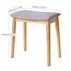 IBUYKE Saddle Cushion Vanity Stool Chair, Foot Rest Stool with Solid Wood Legs, Modern Vanity Bench Ottoman for Piano, Upholstered Seat for Bedroom, Entryway, Wooden Legs&Light Gray WBD007NG view 3