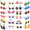 NICOWARM 24PCS Funny Party Sunglasses, Crazy Photo Booth Props, Fun Novelty Glasses, Cool Shpaed Party Sunglasses, Cute Eyewear, Sunglasses Masks, Funny Photo Booth Props Glasses for Adults, Teens view 1