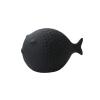 Kissing Gourami Statue, Marine Ceramic Kissing Fish Statue, Chubby Kissing Fish Ornaments, Modern Ocean Cute Fish Craft, Gift for Home, Hotel, Desktop, Living Room, Office, Bookshelf Decor(Black,Small view 1