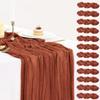 12 Pack Terracotta Cheesecloth Table Runner 35x120 Inch Rust Gauze Burnt Orange Cheese Cloth for Wedding Baby Bridal Shower Party Centerpiece Sheer Home Decorations view 1