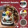 MXwcy Christmas Village House with Moving Train & Music - Lighted Snowman Figurine with 8 Holiday Songs, LED Lights - Resin Collectible Building for Indoor Xmas Decor, Table Centerpiece, Gifts view 3