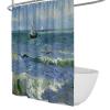 Wewoo Home Impressionism Shower Curtain Coastal Scenic Sailing Bathroom Shower Curtain Sets Polyester Waterproof Fabric Farmhouse Bathroom Curtains W78xL96in view 1