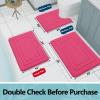 Arotive Memory Foam Bathroom Rug Mat 47x24, Ultra Soft and Absorbent Bath Mat, Machine Wash Dry, Comfortable Bath Rug Carpet for Bathroom Floor, Tub and Shower, Deep Pink view 2