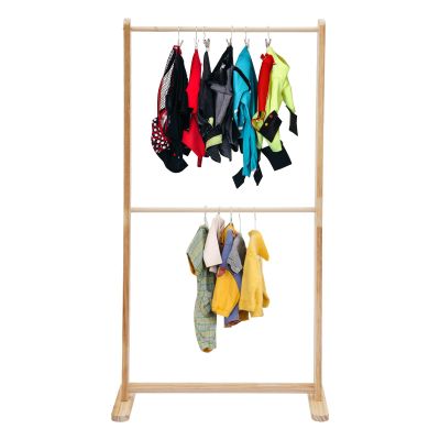 anezdbozr Garment Racks, Wooden Children Garment Clothes Rack, Armoire Display Stand Pet Cloth Organizer,Hanging Rack, Load bearing Capacity 66.13lbs, Display And Store Children'S or Pets' Clothing