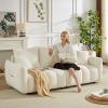 Antetek Teddy Sofa Set for Living Room, Modern Deep Seat Sofa Chair and Oversized 3-Seater Cloud Boucle Couch for Bedroom, Office, Apartment, Furniture Set, Beige (2 Piece) view 3