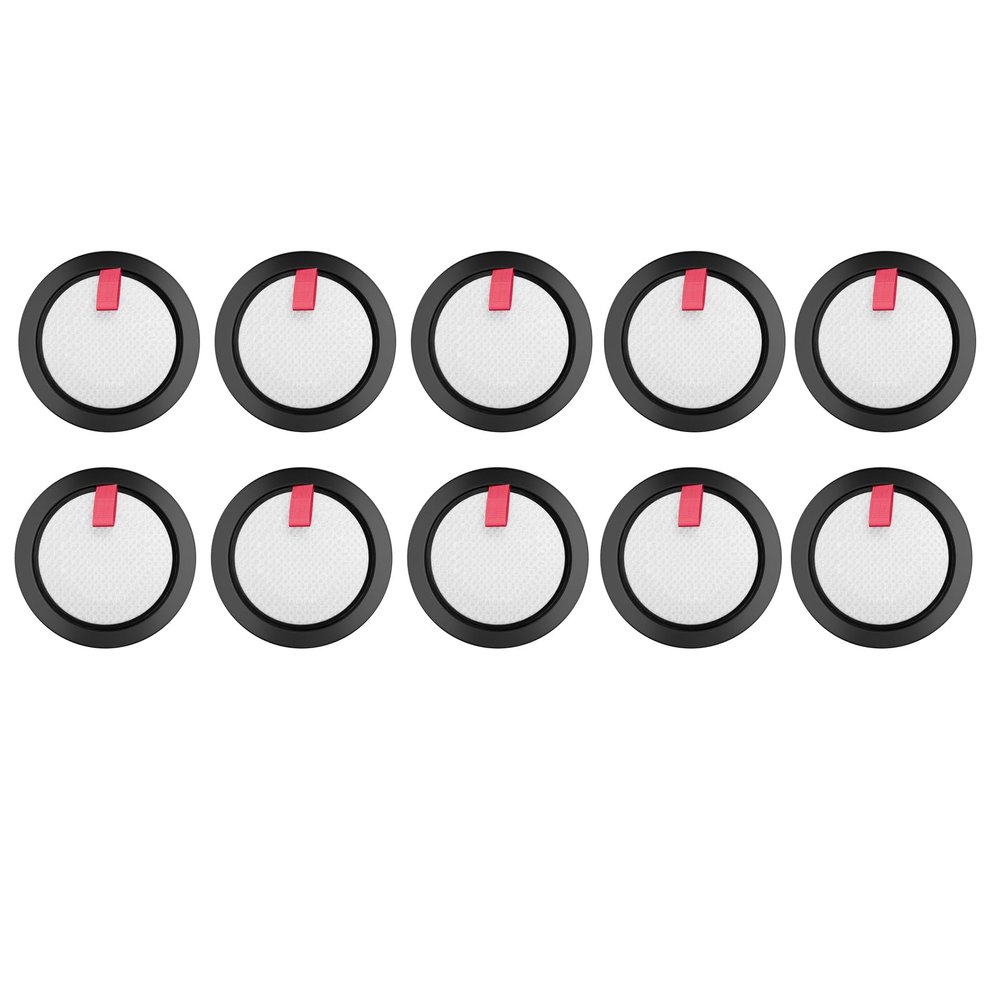 E1 Vacuum Cleaner Replacement Filter, 10-Pack Set, White